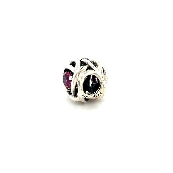 Pandora Pink Cz Weave Charm - Picture 4 of 5